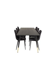 Matgrupp Dipp med Polar matstolar, 180 × 90 cm