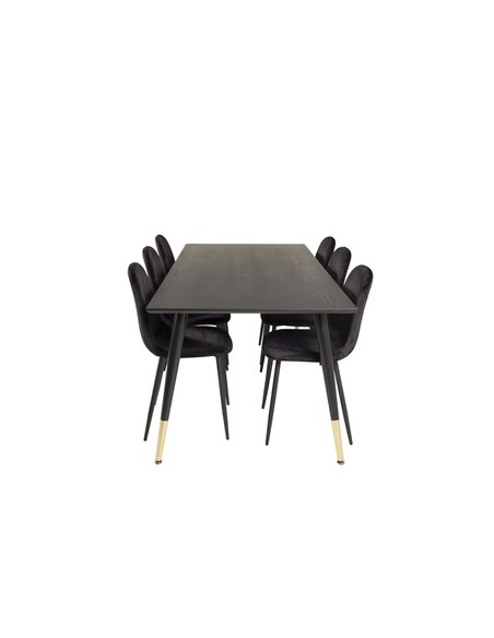 Matgrupp Dipp med Polar matstolar, 180 × 90 cm