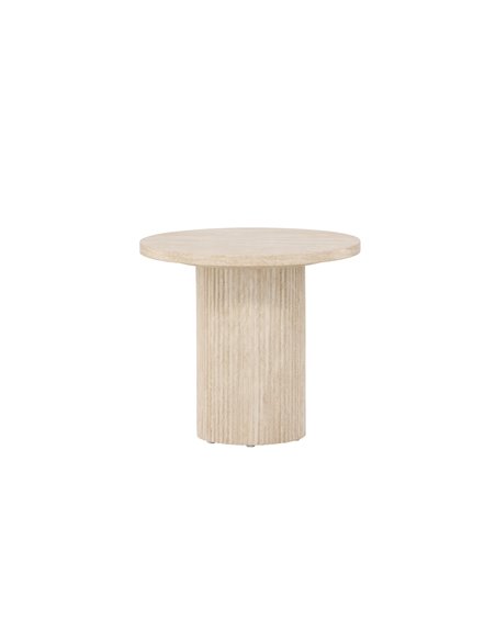 Runt soffbord Härön, Ø50 cm, Beige
