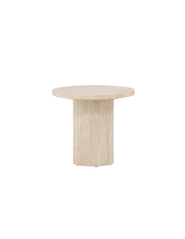Runt soffbord Härön, Ø50 cm, Beige