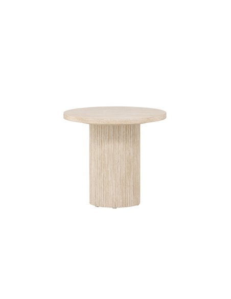 Runt soffbord Härön, Ø50 cm, Beige