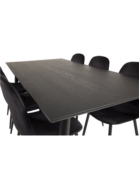 Matgrupp Dipp med Polar matstolar, 180 × 90 cm