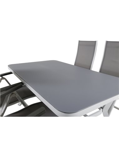 Matgrupp Virya med Albany matstolar, 160 × 90 cm