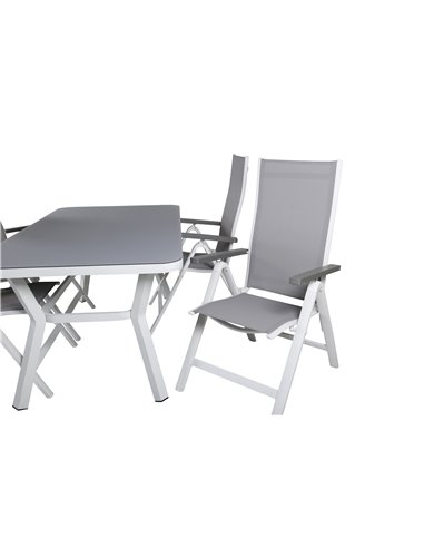 Matgrupp Virya med Albany matstolar, 160 × 90 cm