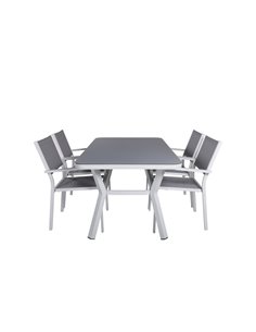 Matgrupp Virya med Copacabana matstolar, 160 × 90 cm
