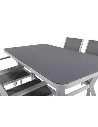 Matgrupp Virya med Copacabana matstolar, 160 × 90 cm