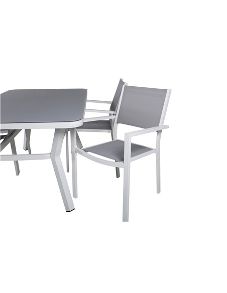 Matgrupp Virya med Copacabana matstolar, 160 × 90 cm