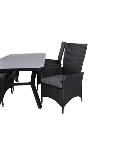 Matgrupp Virya med Padova matstolar, 160 × 90 cm