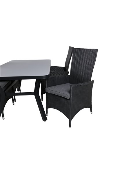 Matgrupp Virya med Padova matstolar, 160 × 90 cm