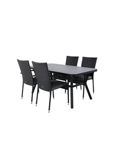 Matgrupp Virya med Anna matstolar, 160 × 90 cm 2