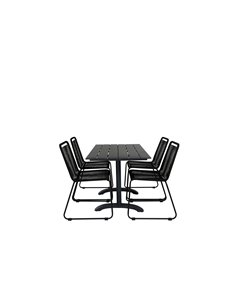 Matgrupp Denver med Lindos matstolar, 120 × 69 cm
