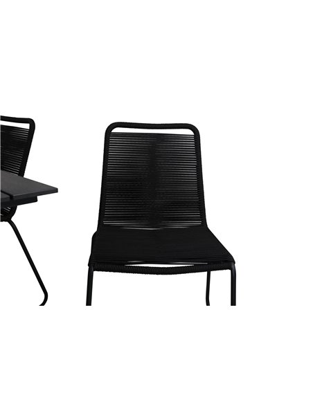 Matgrupp Denver med Lindos matstolar, 120 × 69 cm