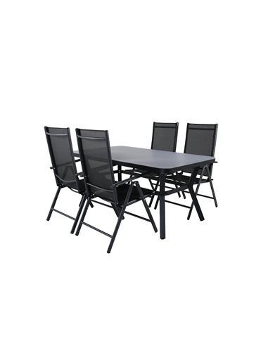 Matgrupp Virya med Break matstolar, 160 × 90 cm