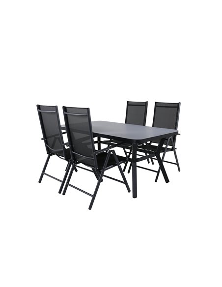 Matgrupp Virya med Break matstolar, 160 × 90 cm