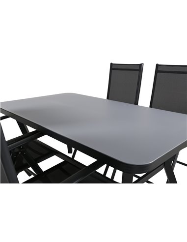 Matgrupp Virya med Break matstolar, 160 × 90 cm