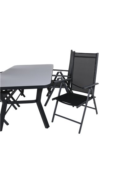 Matgrupp Virya med Break matstolar, 160 × 90 cm
