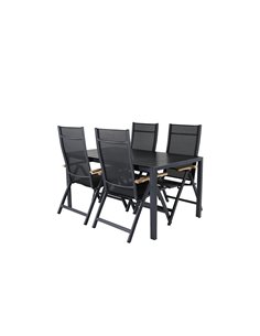 Matgrupp Break med Panama matstolar, 150 × 90 cm 2