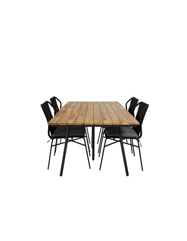 Matgrupp Chan med Julian matstolar, 200 × 100 cm