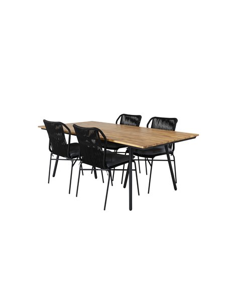 Matgrupp Chan med Julian matstolar, 200 × 100 cm