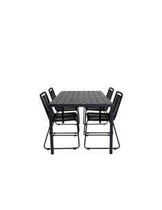 Matgrupp Break med Lindos matstolar, 150 × 90 cm