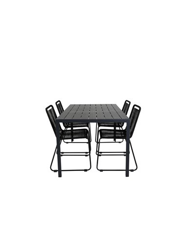 Matgrupp Break med Lindos matstolar, 150 × 90 cm
