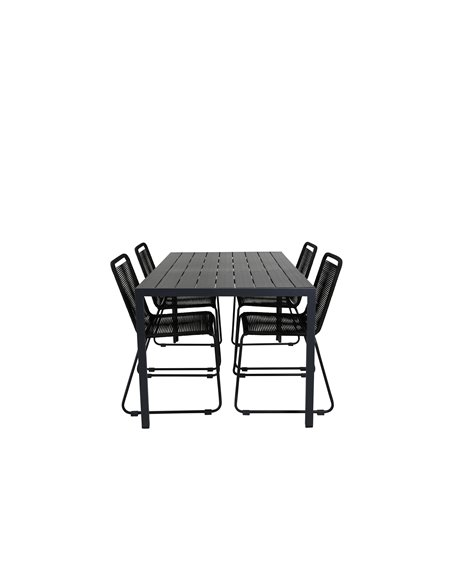Matgrupp Break med Lindos matstolar, 150 × 90 cm