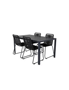 Matgrupp Break med Lindos matstolar, 150 × 90 cm 2