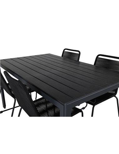 Matgrupp Break med Lindos matstolar, 150 × 90 cm