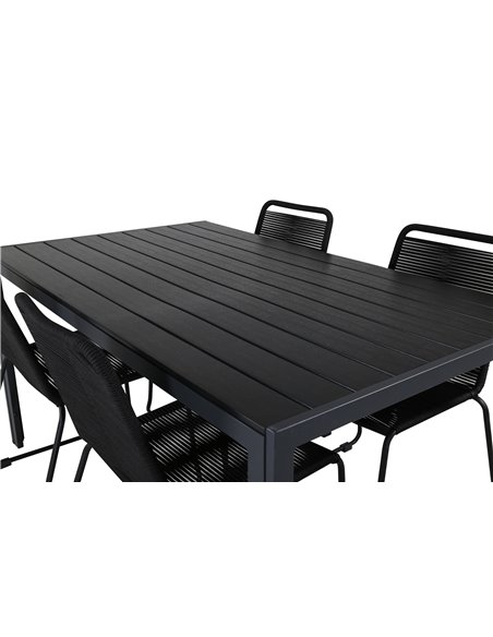 Matgrupp Break med Lindos matstolar, 150 × 90 cm