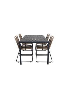 Matgrupp Break med Lindos matstolar, 150 × 90 cm