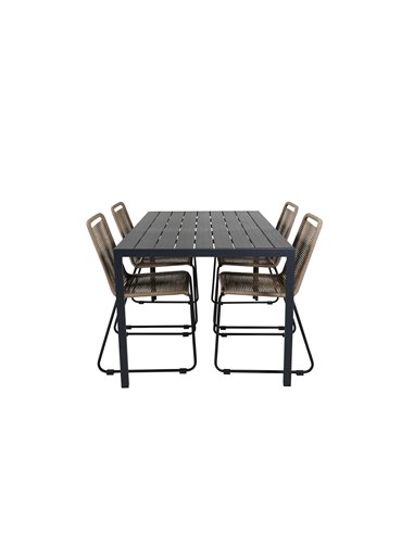 Matgrupp Break med Lindos matstolar, 150 × 90 cm