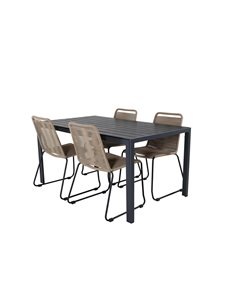 Matgrupp Break med Lindos matstolar, 150 × 90 cm 2