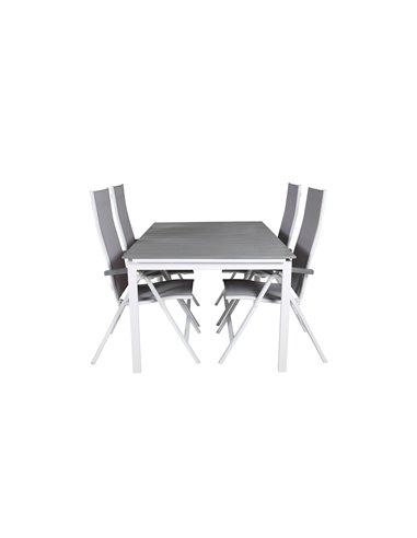 Matgrupp Levels med Albany matstolar, 160 × 100 cm