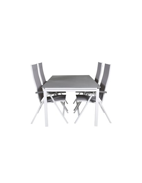 Matgrupp Levels med Albany matstolar, 160 × 100 cm