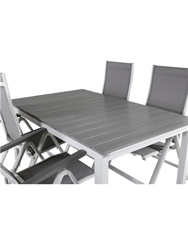 Matgrupp Levels med Albany matstolar, 160 × 100 cm