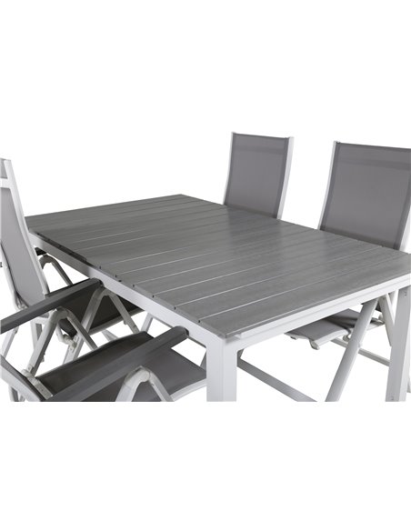 Matgrupp Levels med Albany matstolar, 160 × 100 cm