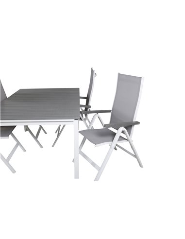 Matgrupp Levels med Albany matstolar, 160 × 100 cm
