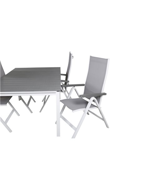 Matgrupp Levels med Albany matstolar, 160 × 100 cm