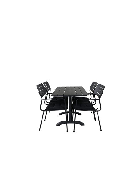 Matgrupp Denver med Nicke matstolar, 120 × 69 cm
