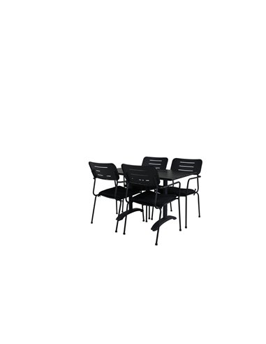 Matgrupp Denver med Nicke matstolar, 120 × 69 cm