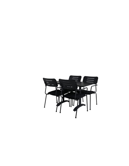 Matgrupp Denver med Nicke matstolar, 120 × 69 cm