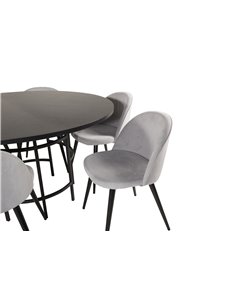 Matgrupp Copenhagen med Velvet matstolar 2