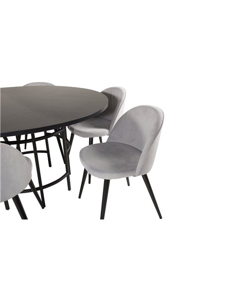 Matgrupp Copenhagen med Velvet matstolar
