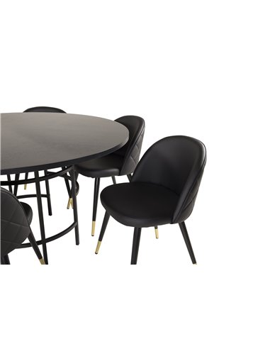 Matgrupp Copenhagen med Velvet matstolar