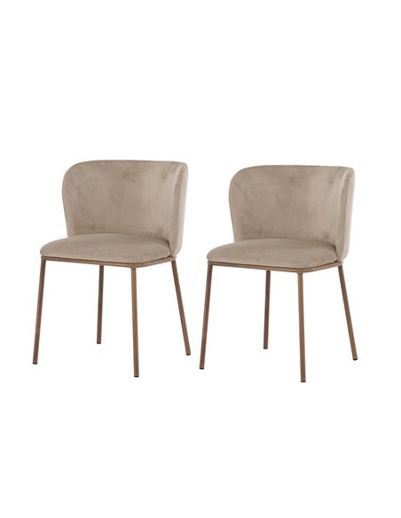 Matstol Edina, Beige/Natur