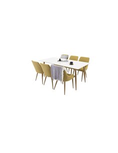 Matgrupp Polar med Plaza matstolar, 180 × 90 cm
