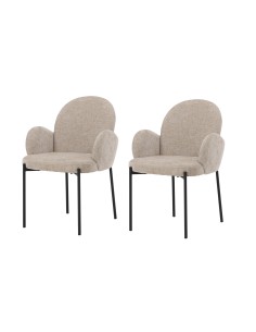 Matstol Blom, Beige/Svart 2