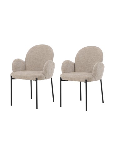 Matstol Blom, Beige/Svart