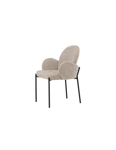 Matstol Blom, Beige/Svart