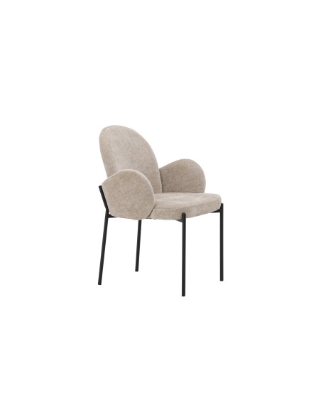 Matstol Blom, Beige/Svart